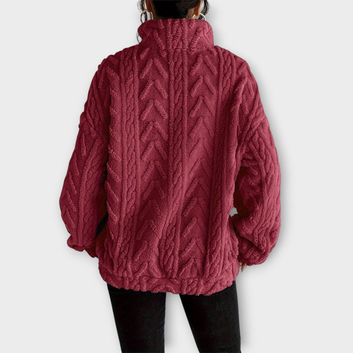 Claire™| Braided Zip-Up Pullover