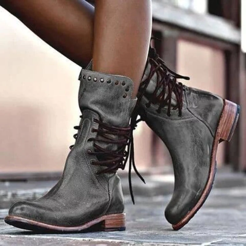 Victoria | Vintage Lace-Up Boots