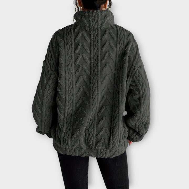 Claire™| Braided Zip-Up Pullover