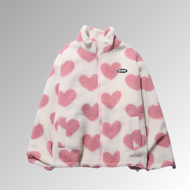 Anastasie - Trendy Heart Pattern Coat