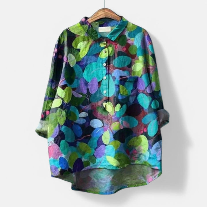 Frida - Artistic Dog Print Blouse