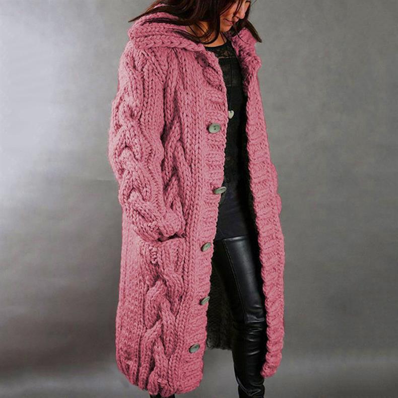 Karina - Cozy Cable-Knit Coat