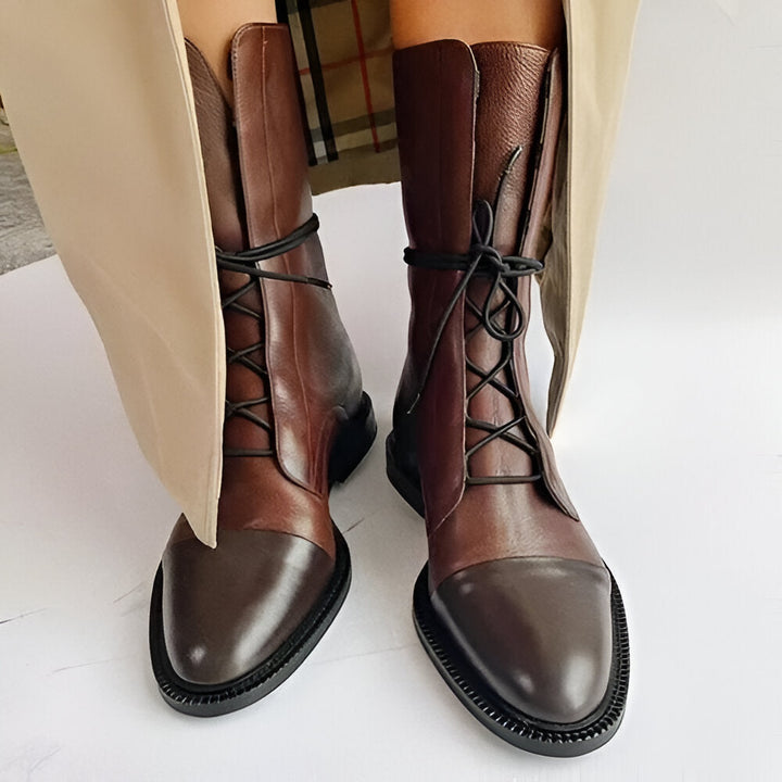 Victoria | Elegant Leather Heeled Boots