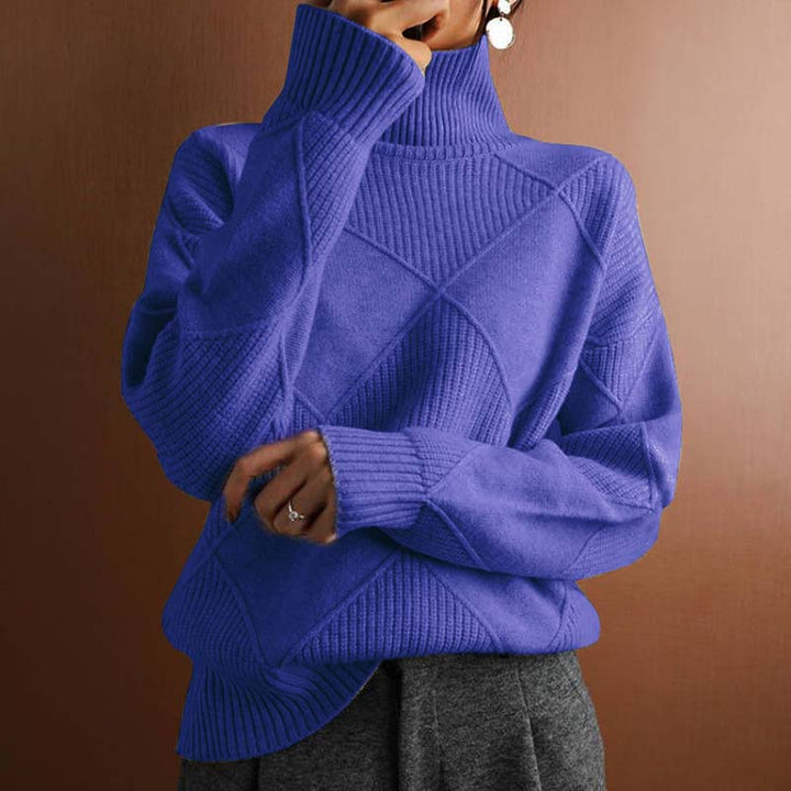 Claire™ | Textured Turtleneck Knit Sweater