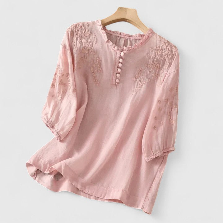 Victoria | Elegant Button-Front Blouse