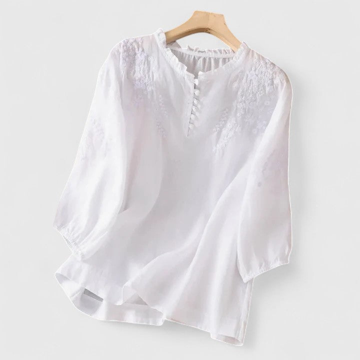 Victoria | Elegant Button-Front Blouse