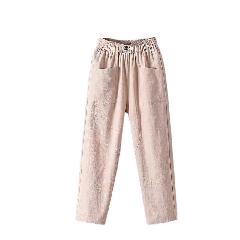 Celena - Casual Linen Blend Trousers