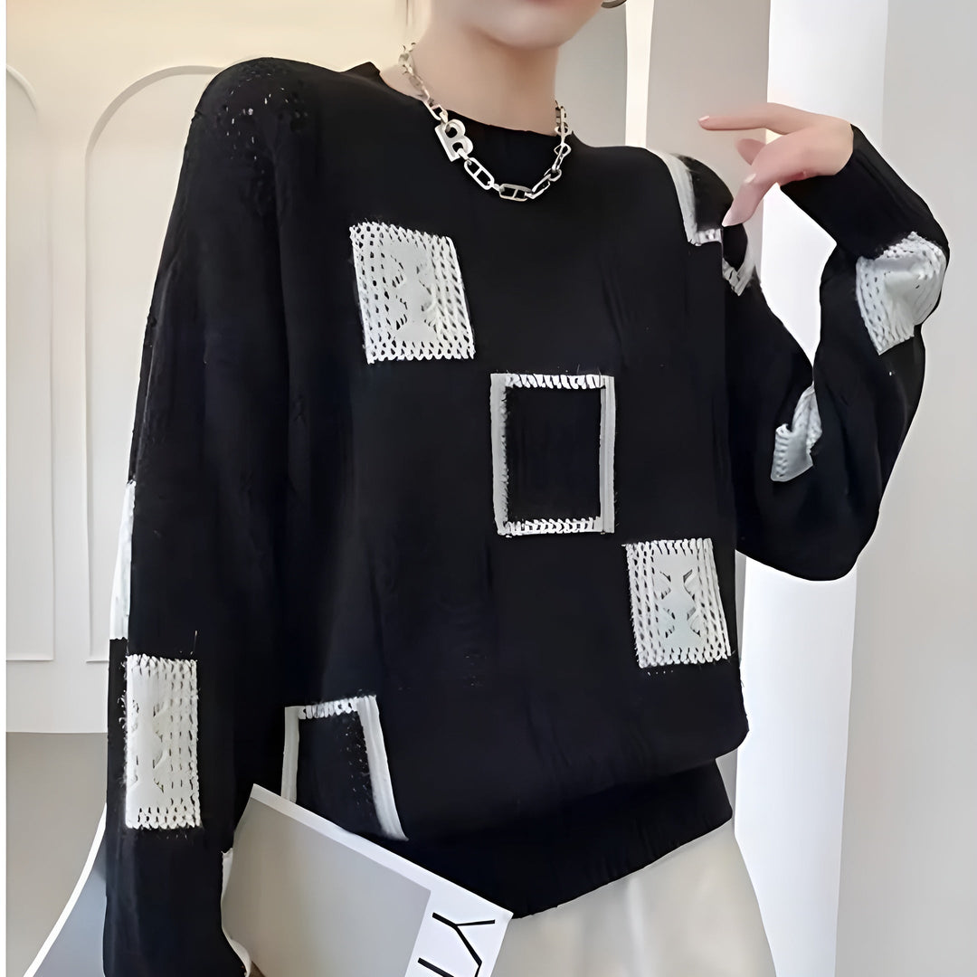 Claire™ | Women's Geometric Knitted Sweater